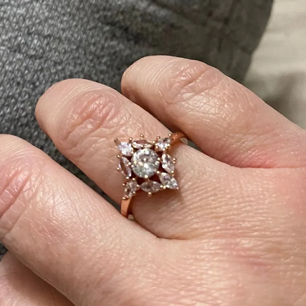 The Elizabeth gold filled white sapphire ring 6 - Picture 3 of 14